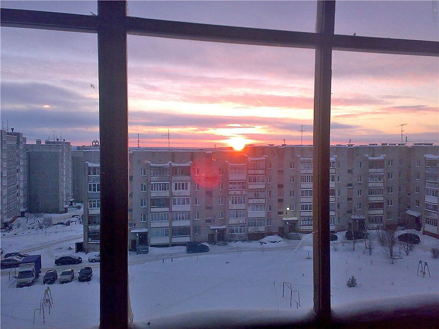 Вид из окна дома в Костроме
