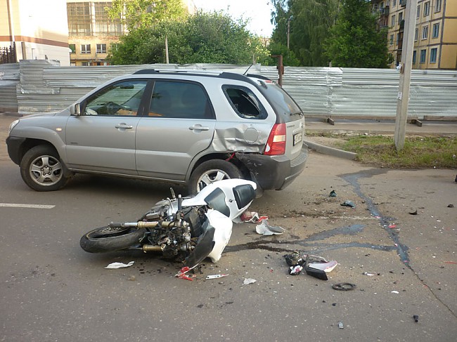 ДТП с мотоциклистом в Костроме