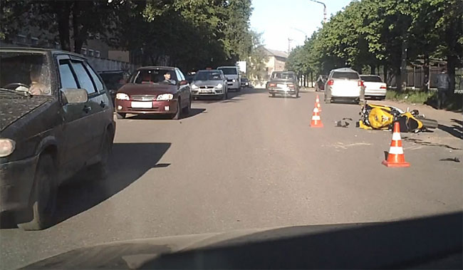 ДТП мотоцикл, ул.Никитская, Кострома