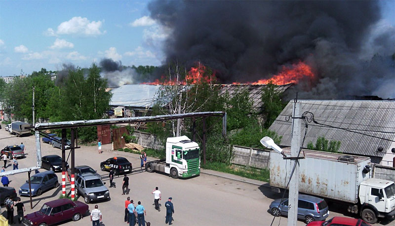 пожар на улице Льняная, Кострома