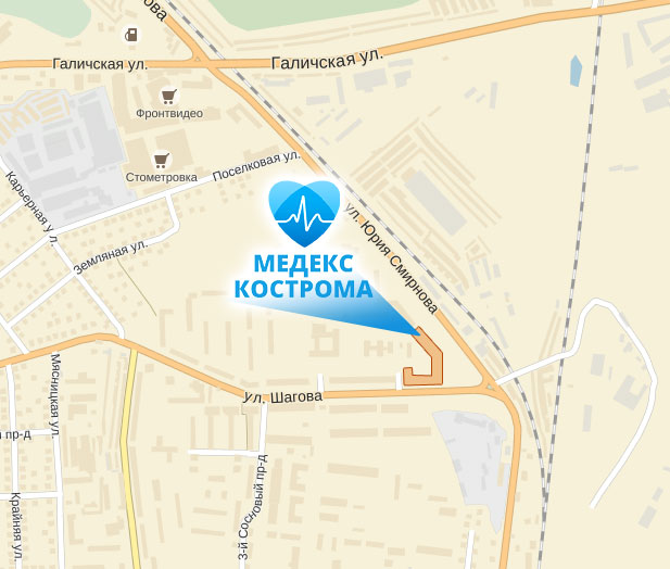 Медекс Кострома, схема проезда